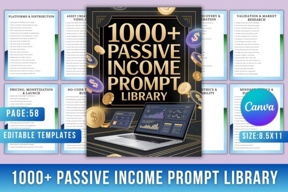 1000 Passive Income Prompt Library: A Strategic Tool for Building Sustainable Revenue with AI
