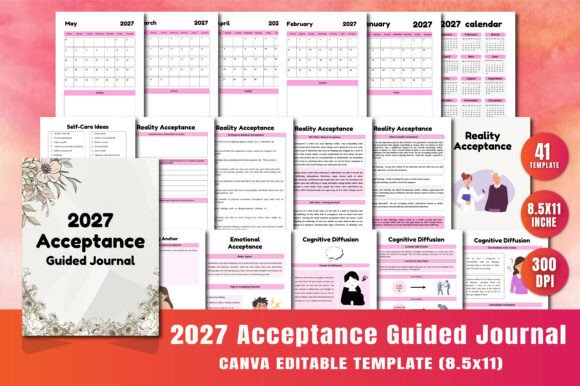 2027 Acceptance Guided Journal – A Practical Tool for Mindful Growth and Self-Compassion