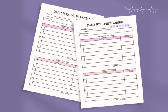Aesthetic Daily Routine Planner Template: Your Minimal Guide to a Productive Day