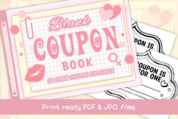 Blank Coupon Book for Valentine