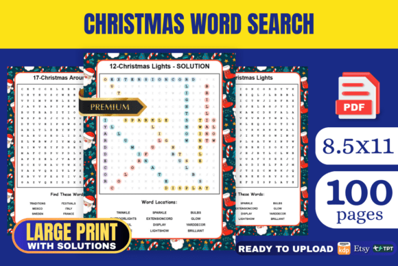 Christmas Word Search Book KDP Interior: Your Guide to Creating Festive Puzzle Books