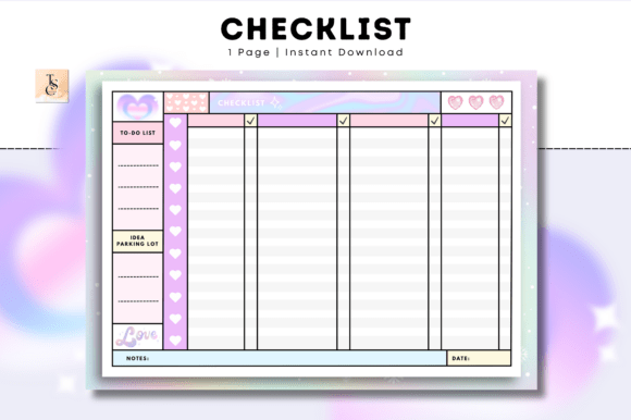 Cozy Pastel Checklist Planner