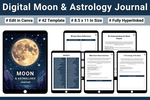 Digital Moon Astrology Journal for Lunar Alignment