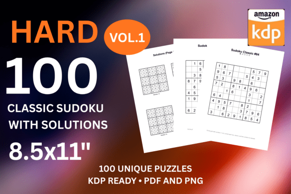 Hard Sudoku Vol 1: The Professional KDP Interior for Puzzle Publishers
