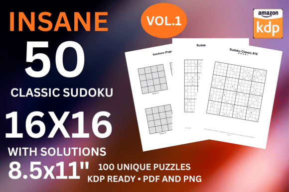 Insane 16x16 Sudoku Vol 1 KDP Interior